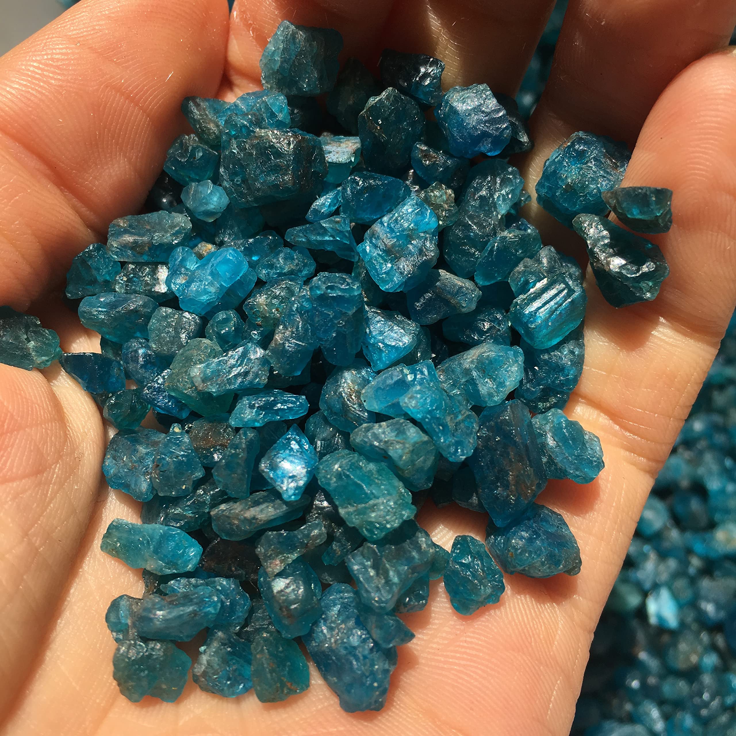 Amazon.co.jp: 標本 100g 天然生 ブルーアパタイト 原石 水晶